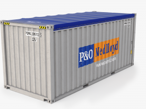 20ft Po Lloid Open Top shipping Container 3Dモデル