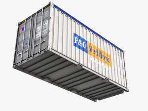 20ft Po Lloid Open Top shipping Container 3D Model
