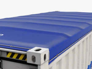 20ft Po Lloid Open Top shipping Container 3D Model