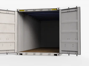20ft Po Lloid Open Top shipping Container 3D Model