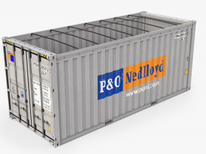 20ft Po Lloid Open Top shipping Container 3Dモデル