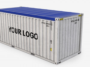 20ft Generic Open Top shipping Container 3D Model