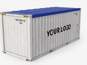 20ft Generic Open Top shipping Container 3D Model