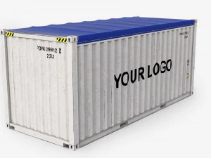 20ft Generic Open Top shipping Container 3D Model