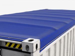 20ft Generic Open Top shipping Container 3D Model