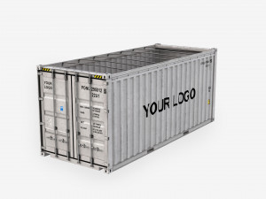 20ft Generic Open Top shipping Container 3D Model