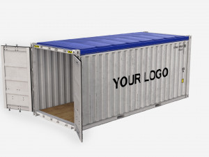 20ft Generic Open Top shipping Container 3D Model