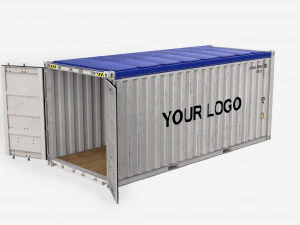 20ft Generic Open Top shipping Container 3D Model