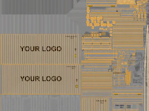 20ft Generic Open Top shipping Container 3D Model