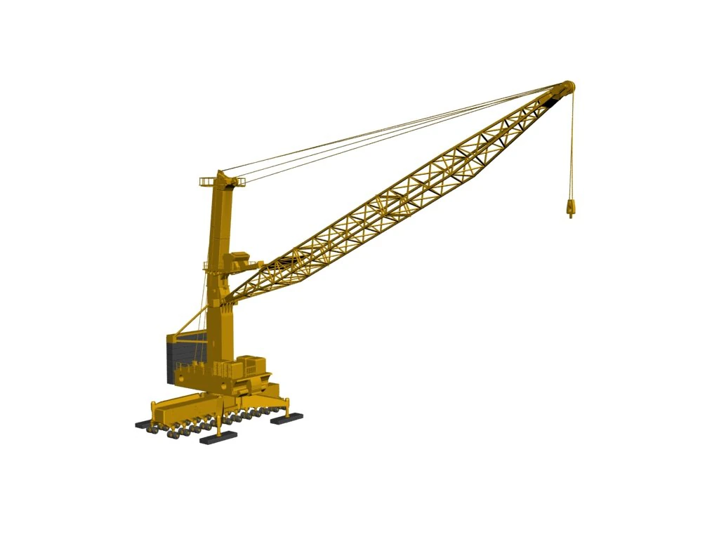 the port crane liebherr lhm600 3D Model .c4d .max .obj .3ds .fbx .stl .blend