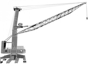 the port crane liebherr lhm600 3D 모델