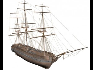 the destroyer of the forts the modified frigate Modèle 3D