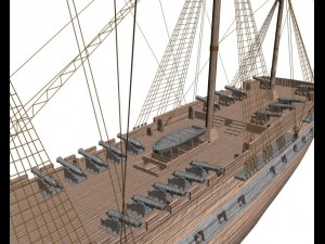 the destroyer of the forts the modified frigate 3D Model
