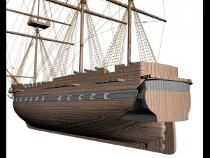 the destroyer of the forts the modified frigate 3D Model