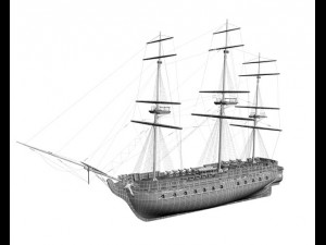 the destroyer of the forts the modified frigate 3D Model