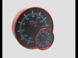 stepper motor biturbo boost psi gauge 3D Model