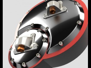 stepper motor biturbo boost psi gauge 3D Model