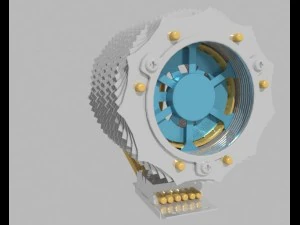 CPU용 써멀테이크 스핀큐 쿨링 3D 모델