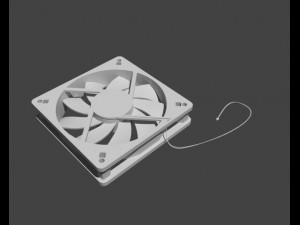the computer case fan 3D-Modell
