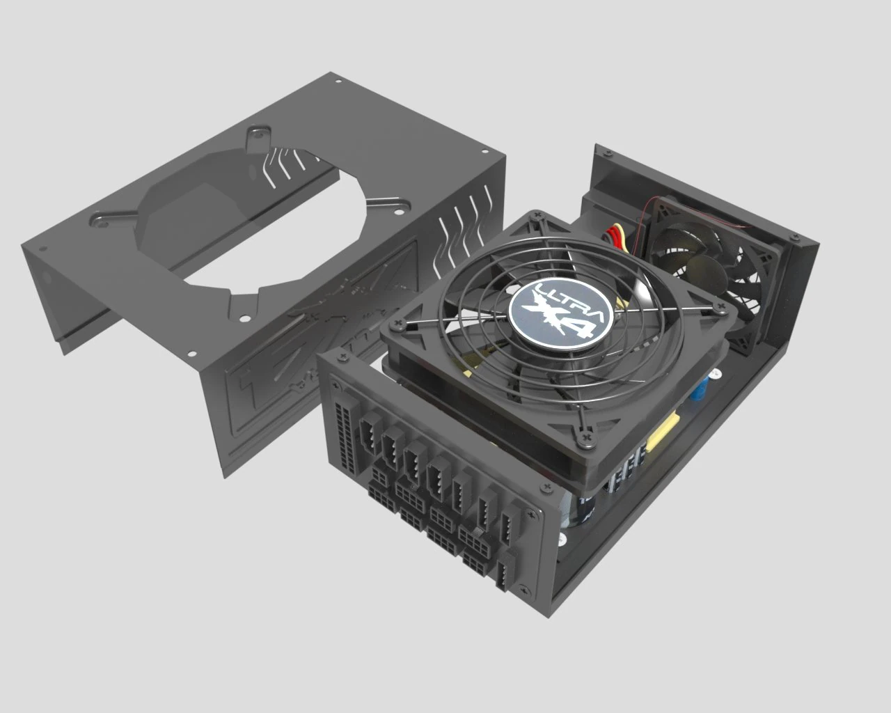 power supply unit for the computer 3D Model .c4d .max .obj .3ds .fbx .stl .blend 