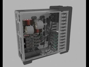 고효율 컴퓨터 3D 모델