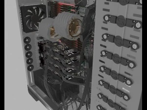 고효율 컴퓨터 3D 모델