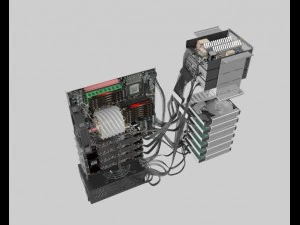 고효율 컴퓨터 3D 모델