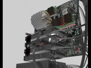 고효율 컴퓨터 3D 모델