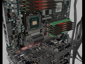 고효율 컴퓨터 3D 모델