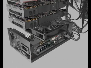 고효율 컴퓨터 3D 모델