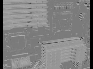 고효율 컴퓨터 3D 모델