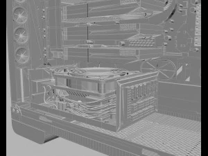 고효율 컴퓨터 3D 모델