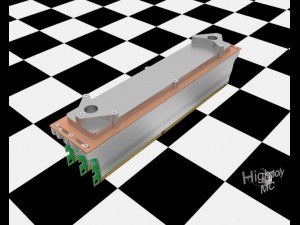 ram ddr iii  water block mips Modèle 3D