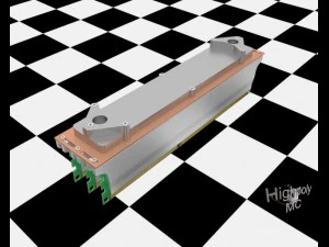ram ddr iii bloque de agua mips Modelo 3D