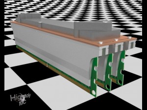ram ddr iii  water block mips 3D Model