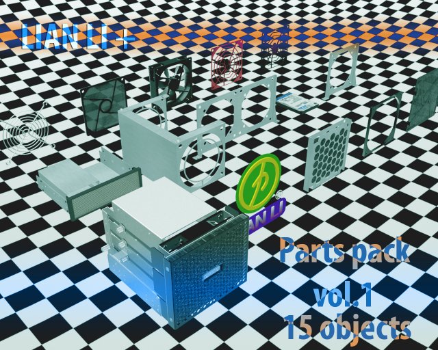 lian li  parts pack vol1 3D Model .c4d .max .obj .3ds .fbx .stl .blend 
