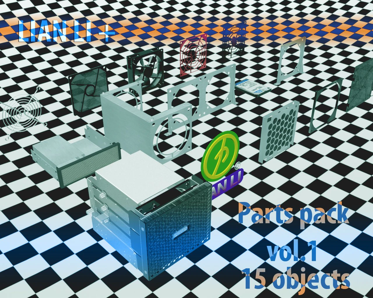 lian li  parts pack vol1 3D Model .c4d .max .obj .3ds .fbx .stl .blend 