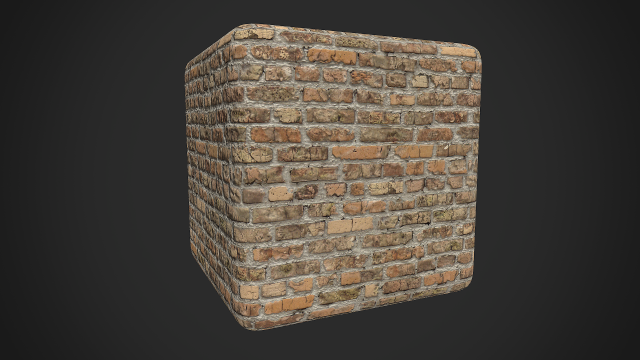 yelowred brick wall CG Текстуры .c4d .max .obj .3ds .fbx .stl .blend 