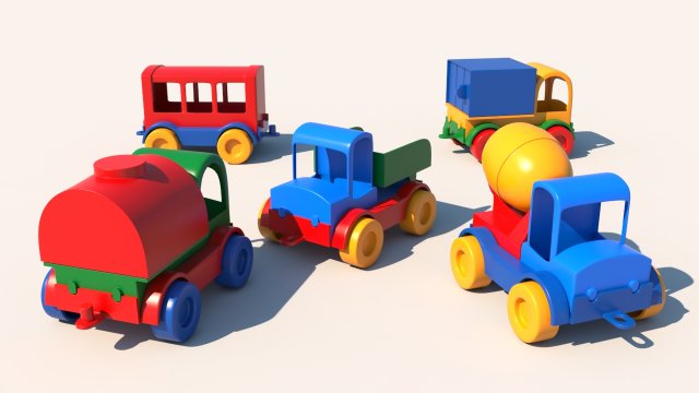 toy cars set x5 3D Модель .c4d .max .obj .3ds .fbx .stl .blend 