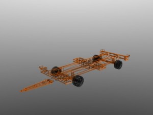 20ft container trailer 3D Модель