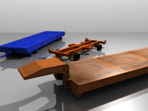 industrial trailer pack 3D Model