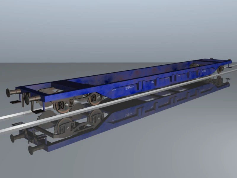 vag&atilde;o de cont&ecirc;iner intermodal Modelo 3D .c4d .max .obj .3ds .fbx .stl .blend 