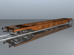 vag&atilde;o de cont&ecirc;iner intermodal Modelo 3D