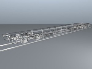 intermodal container car waggon 3D Model