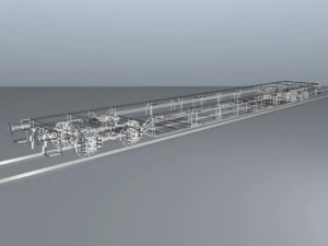 vag&atilde;o de cont&ecirc;iner intermodal Modelo 3D