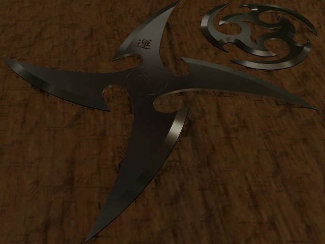 long throwing star 3Dモデル .c4d .max .obj .3ds .fbx .stl .blend 