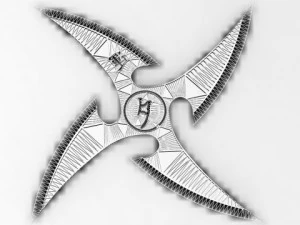 long throwing star 3D Model