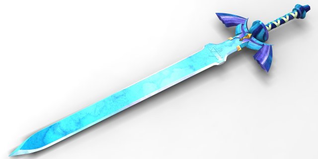 Master sword 3D Модель .c4d .max .obj .3ds .fbx .stl .blend