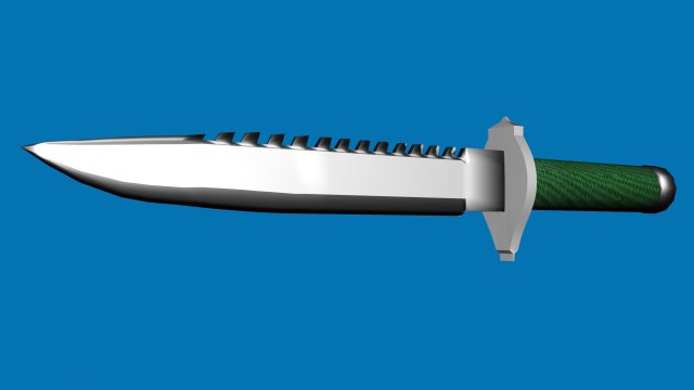 rambo bowie knife 3D Model .c4d .max .obj .3ds .fbx .stl .blend 