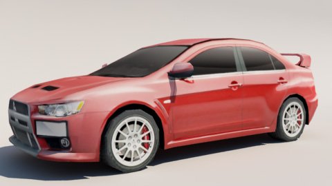 Mitsubishi Lancer Evolution X 3d Model In Racing 3dexport